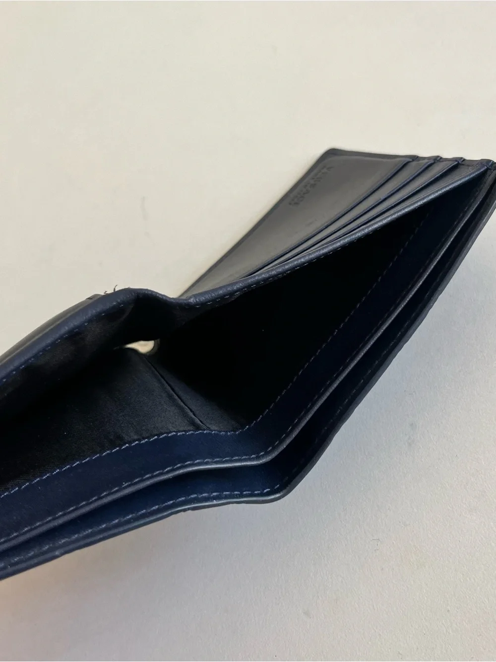 Versace navy leather